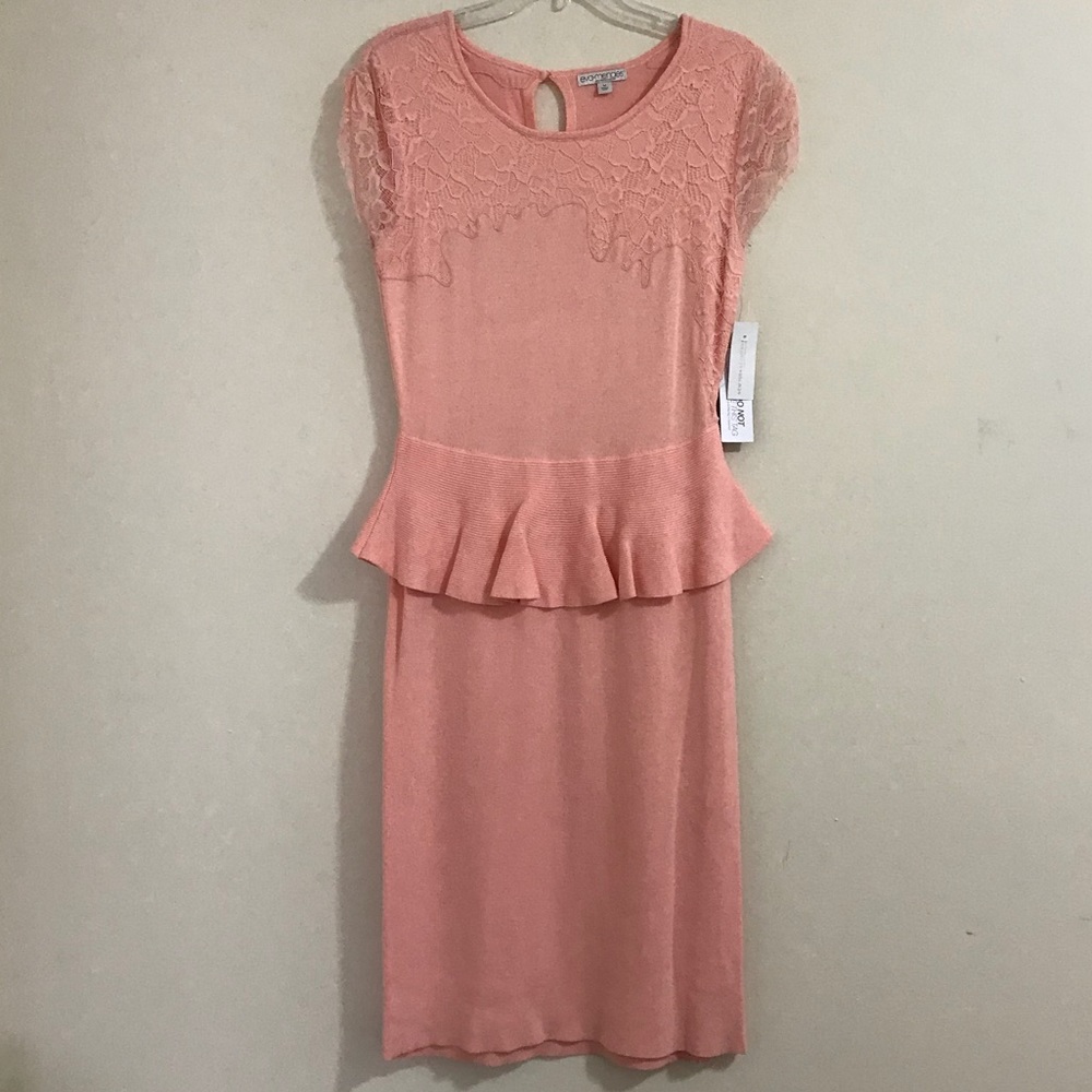 Eva Mendes Lace and Knit Dress